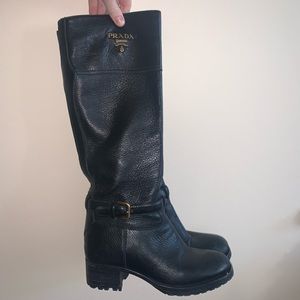 Prada knee high boots